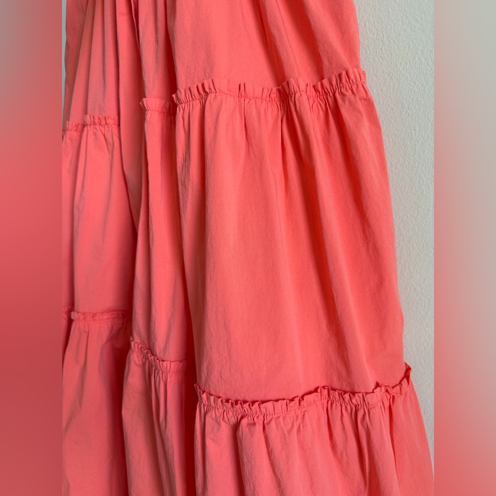 Ramy Brook Coral Tiered Midi Shirtdress Sleeveless Button Front XL - Picture 7 of 12